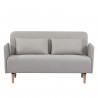 Canapé BZ DEPLO 2 places - Tissu Taupe 140 - L 152 x P 90 x H 81 cm