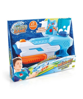 Super Blaster Game - Compact Kit 1 pistolet a eau et 1 dossard - Jeux de Bataille d'eau - Canal Toys - A partir de 4 ans