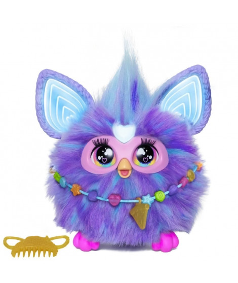Furby violet, 15 accessoires, peluche interactive pour filles et garçons, animatronique activé par la voix, a partir de 6 ans