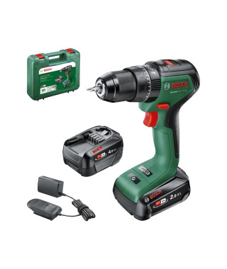 Perceuse visseuse Bosch UniversalImpact 18V60 Brushless (+2xbatteries 2,0Ah) + chargeur AL 18V-20 - 06039D7102