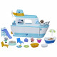 Figurine - PEPPA PIG - Le bateau de croisiere - Coffret de jeu a étages avec 17 pieces - Jouets préscolaires