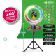 Kit de création vidéo avec rotation 360° et anneau lumineux LED multicolore - Canal Toys