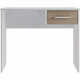 Bureau Petit Tiroir - Décor blanc et chene -  L 90 x P 50 x H 74 cm