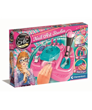 Clementoni - Nail art studio - Machine a paillettes + secheuse vernis - Vernis inclus