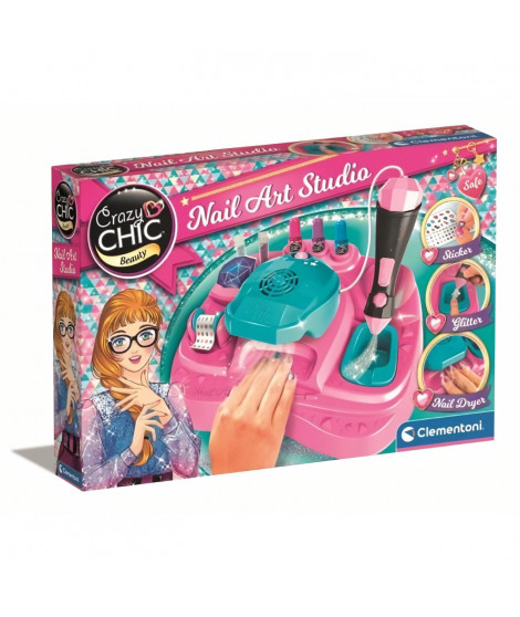 Clementoni - Nail art studio - Machine a paillettes + secheuse vernis - Vernis inclus