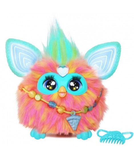 Furby corail, 15 accessoires, peluche interactive pour filles et garçons, animatronique activé par la voix, a partir de 6 ans