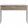 Bureau Grand  Tiroir - Décor blanc et chene -  L 110 x P 56 x H 81,5 cm