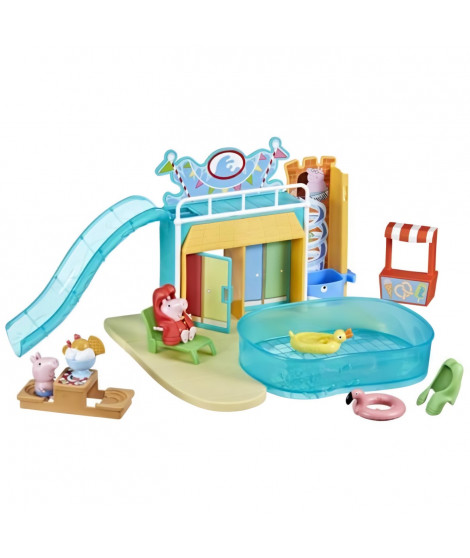 Coffret Peppa Pig Le parc aquatique de Peppa avec 2 figurines et 15 accessoires pour enfants des 3 ans