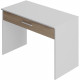 Bureau Grand  Tiroir - Décor blanc et chene -  L 110 x P 56 x H 81,5 cm