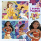 DISNEY PRINCESS (BELLA + VAIANA) - 2 puzzles en bois