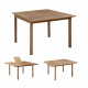 Table de jardin carré extensible 8 personnes - Acacia - Dimensions : 100/140 x 140 x 75 cm