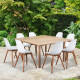 Table de jardin carré extensible 8 personnes - Acacia - Dimensions : 100/140 x 140 x 75 cm