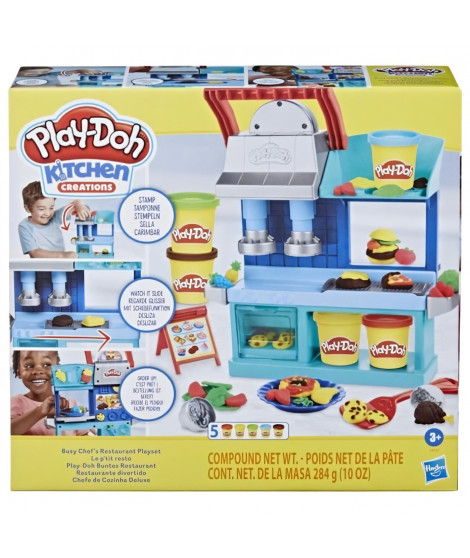 Play-Doh Kitchen Creations - Le p'tit resto - Coffret de cuisine avec pâte a modeler