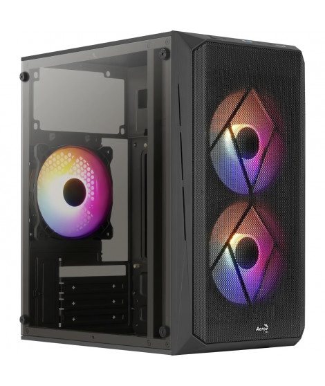 Boîtier PC - AEROCOOL - CS-107-A V2 - Boitier sans alimentation - Mini tour - Format Micro-ATX - Noir ( ACCS-PC14032.11 )