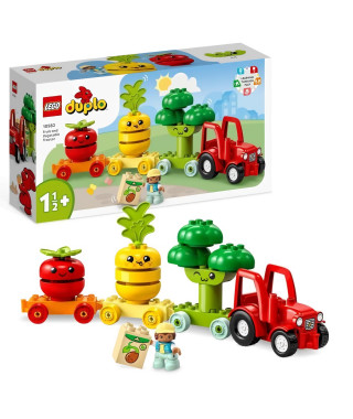 LEGO DUPLO My First 10982 Le Tracteur des Fruits et Légumes, Jouet a Empiler et a Trier