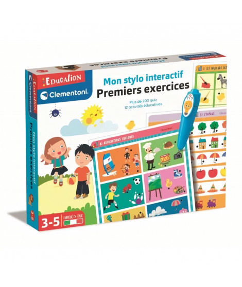 Clementoni - Stylo intéractif - Petit Savant - Mes premieres exercices - 3 a 5 ans - Fabriqué en Italie