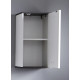 CALIFORNIA Armoire de toilette salle de bain 1 porte - L32 x P21 x H60 cm - Mélaminé Blanc et Anthracite