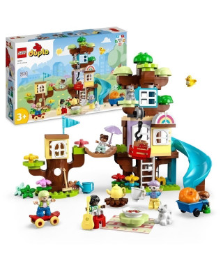 LEGO DUPLO 10993 La Cabane dans l'Arbre 3-en-1, Jouet Éducatif pour Enfants Des 3 Ans, avec Briques