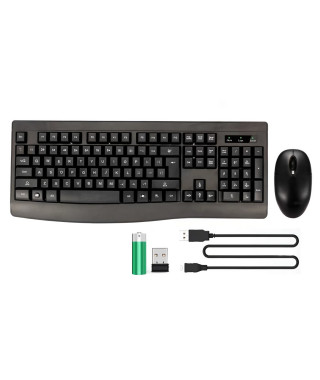 Pack clavier souris sans fil rechargeable BLUESTORK - Noir