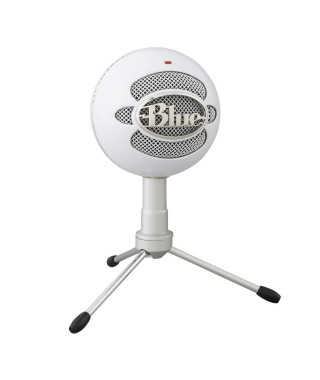 Microphone USB Blue Snowball iCE Plug 'n Play pour Enregistrement, Streaming, Podcast, Gaming sur PC et Mac - Blanc