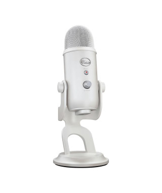 Microphone USB - Blue Yeti Premium - Pour Enregistrement, Streaming, Gaming, Podcast sur PC ou Mac - Blanc White Mist