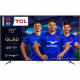 TCL 75C641 - TV QLED 75 (190 cm) - 4K UHD 3840 x 2160 - TV connecté Google TV - HDR Pro - 3 x HDMI 2.1