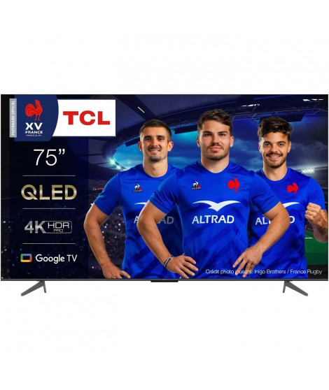 TCL 75C641 - TV QLED 75 (190 cm) - 4K UHD 3840 x 2160 - TV connecté Google TV - HDR Pro - 3 x HDMI 2.1