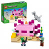 LEGO Minecraft 21247 La Maison Axolotl, Jouets pour Enfants avec Zombie, Dauphin et Poisson