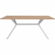 Table a manger - Onex 81A -180 x 75 x 90 cm - Coloris chene artisant / blanc - Pieds métal, plateau mélaminé