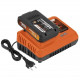 Pack batterie 3Ah + chargeur 20V Dual Power POWDP9063 - Chargeur rapide 4 Ah, Batterie  20 V 3 Ah