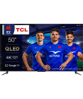 TCL 50C641 - TV QLED 50'' (127 cm) - 4K UHD 3840 x 2160 - TV connecté Google TV - HDR Pro - 3 x HDMI 2.1