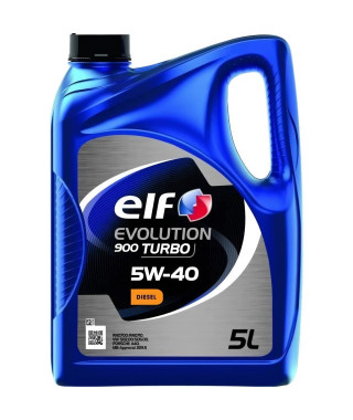 Huile moteur Diesel - ELF - EVOLUTION 900 TURBO 5W-40 - Normes ACEA A3/B4, API SL/CF - 5L