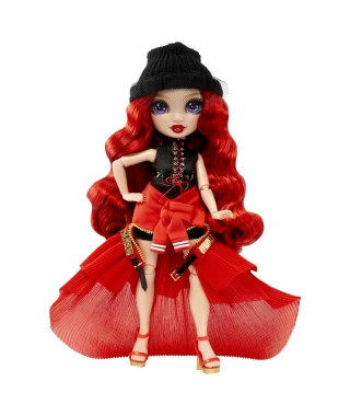 Rainbow High Tentpole PR Theme Doll - RED - 1 robe de Gala et 1 tenue decontractée + accessoires et carnet de croquis