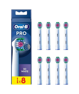 Brossettes ORAL-B - pack de 8 brossettes - 3D White