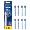 Brossettes ORAL-B - pack de 8 brossettes - 3D White