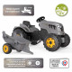 SMOBY Tracteur a pédales Stronger XXL + Remorque - Gris