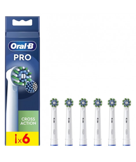 Brossette ORAL-B - Cross Action - pour brosse a dent électrique - pack de 6