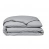 Housse de couette TODAY Essential - 140 x 200 cm - 1 personne - 100% Coton uni - Acier