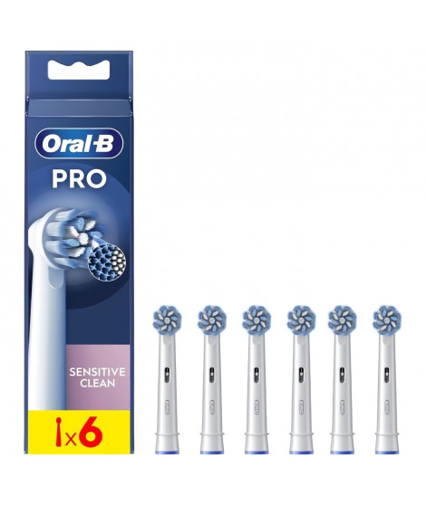 Brossette ORAL-B - pack de 6 brossettes - Sensitive Clean