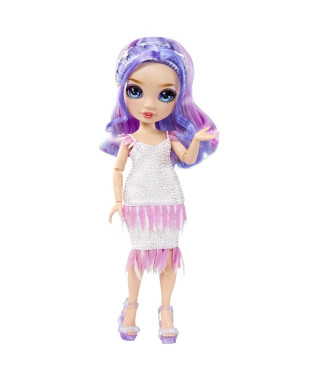 Rainbow High Tentpole PR Theme Doll - PURPLE - 1 robe de Gala et 1 tenue decontractée + accessoires et carnet de croquis