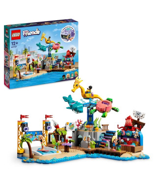 LEGO Friends 41737 Le Parc d'Attractions a la Plage, Jouet de Construction Avancée, Enfants 12 Ans