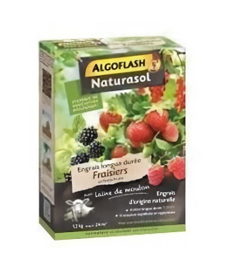 Engrais Fraisiers et Petits Fruits - ALGOFLASH NATURASOL - Longue durée - 1,2 kg
