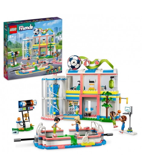 LEGO Friends 41744 Le Centre Sportif, Jouet avec Figurines et Jeux de Football, Basketball et Tennis