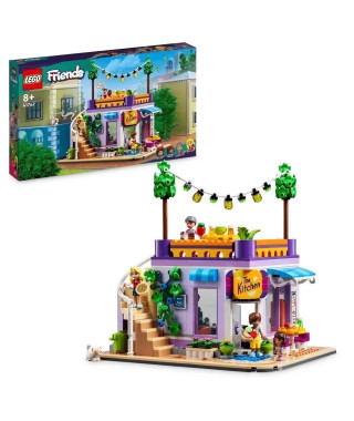 LEGO Friends 41747 La Cuisine Collective de Heartlake City, Jouet de Cuisine avec Figurine de Chat