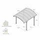 Carport 1 voiture en aluminium et polycarbonate - 11,05 m² - Blanc