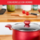 TEFAL Faitout 24 cm, Induction, Revetement antiadhésif, Couvercle verre, Ergonomique, Fabriqué en France, Daily Expert C2894602