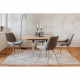 ORLANDO Table a manger a rallonge - Style contemporain - Décor chene artisan et alu - L 120-200 x P 80 x H 75 cm