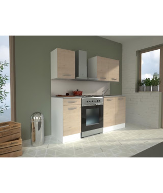 Cuisine complete OSLO - L 180cm - Chene - Plan de travail inclus