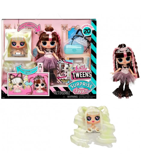 L.O.L. Surprise Tweens Surprise Swap Fashion Doll- Bronze-2-Blonde Billie - 1 poupée Tweens 17cm, 1 mini tete a coiffer et de…