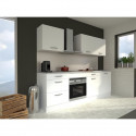 Cuisine Complete OSLO - L 240cm - Blanc - Plan de travail Inclus